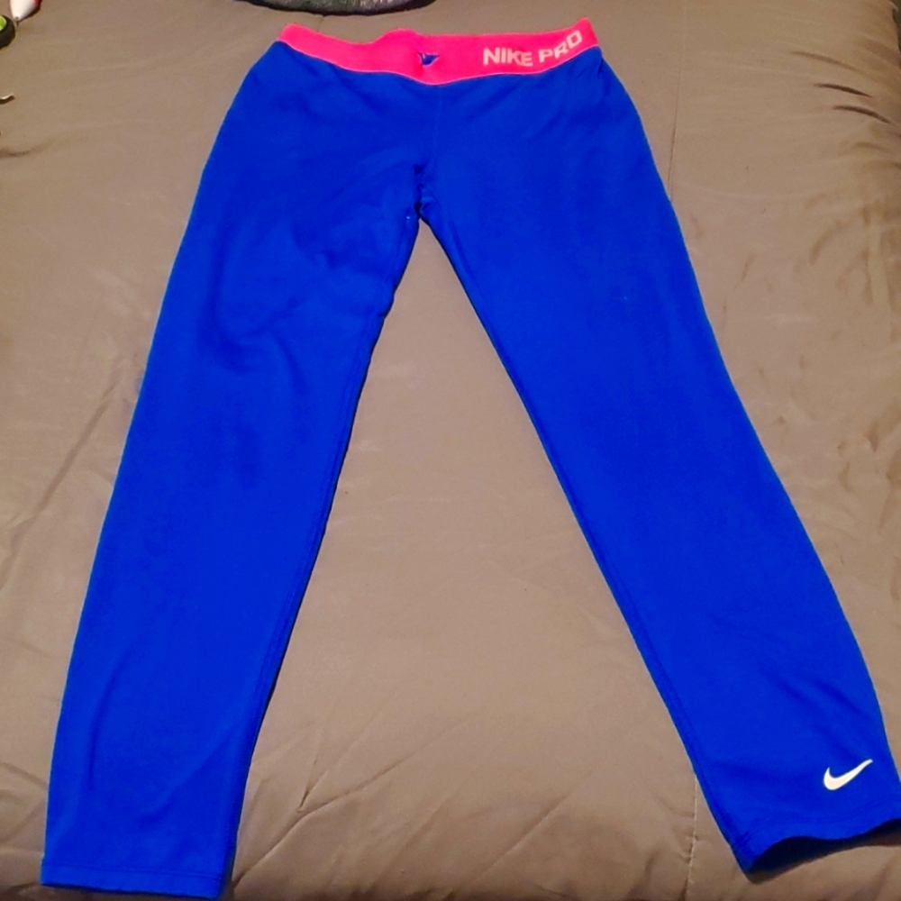 Nile leggings Blue and Hot Pink Size Extra Large
